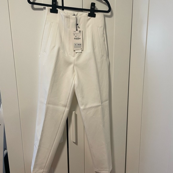 COPY - Zara ankle length trouser - new with tags - white - Picture 1 of 4